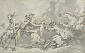 Cavaliers se heurtant - Thomas Rowlandson