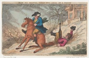 Comment voyager sur deux jambes par temps de gel - Thomas Rowlandson