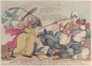 Joanna Southcott la prophétesse excommuniant les évêques - Thomas Rowlandson