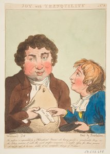 Joie avec tranquillité Le Brun travesti, ou Caricatures des passions, 21 janvier 1800 - Thomas Rowlandson