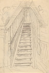 Le bâtiment du roi Guillaume, les marches menant à la Grande Salle - Thomas Rowlandson