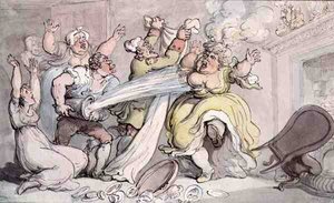 Dame avec sa Perruque en Feu - Thomas Rowlandson