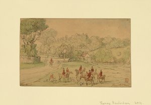 Paysage avec scène de chasse - Thomas Rowlandson