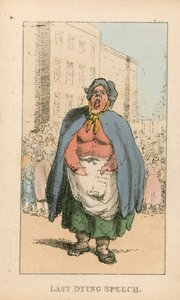 Dernier discours de mort (gravure en couleur)