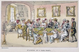 Le docteur à une partie de cartes - dans "Les trois tours du docteur Syntax : à la recherche du pittoresque, de la consolation et d