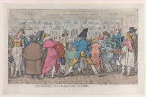 Les Musards de la Rue du Coq à Paris, vers 1810 - Thomas Rowlandson