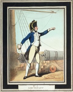 Lieutenant, aspirant de la Royal Navy au XVIIIe siècle - Thomas Rowlandson
