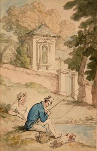 Homme pêchant, vers 1780 - Thomas Rowlandson