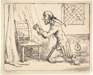 Un homme en prière - Thomas Rowlandson