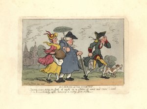 Homme et femme perdus dans la campagne lors d