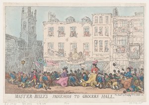 Procession de Maître Billy à Grocers Hall, 8 mars 1784