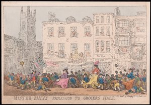 Procession de Maître Billy à Grocers Hall, pub. 1784 - Thomas Rowlandson