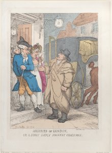 Misères de Londres, ou un cocher de fiacre grincheux et insolent, 4 juin 1814 - Thomas Rowlandson