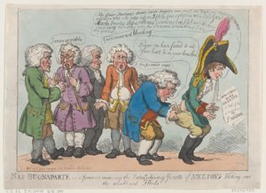 Nap Buonaparte en fièvre en recevant la Gazette extraordinaire de Nelson - Thomas Rowlandson