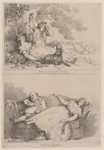 Sieste à la campagne, sieste en ville, 1785