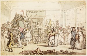Le carrosse de Napoléon vu par le Londres à la mode, de "Un compte rendu historique de la campagne aux Pays-Bas, en 1815", 1817