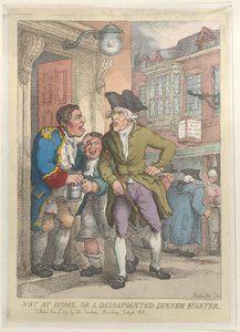 Pas à la maison, ou un chasseur de dîner déçu, 13 juin 1823 - Thomas Rowlandson