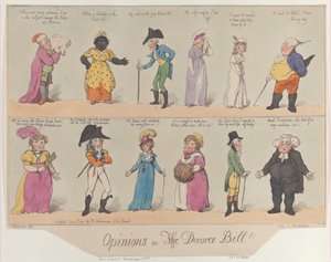 Opinions sur le projet de loi sur le divorce !!, 2 juin 1800 - Thomas Rowlandson