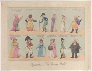 Opinions sur le projet de loi sur le divorce !!, 2 juin 1800 - Thomas Rowlandson