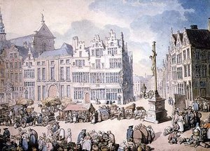 Place de Mer, Anvers - Thomas Rowlandson