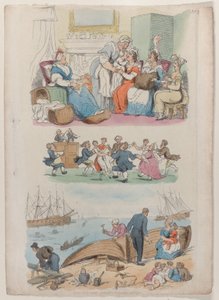 Visite de naissance, une danse ronde, du Monde en miniature, 1816