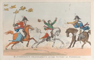 Transparence de R. Ackermann sur la victoire de Waterloo, 1er juin 1815 - Thomas Rowlandson
