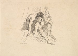 Dieu de la rivière avec enfant - Thomas Rowlandson