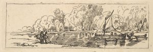 Scène de rivière ou d