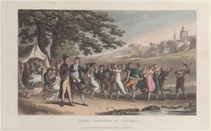 Bonheur rural à Caverac, du Journal des voyages sentimentaux dans les provinces du Sud..., 1821 - Thomas Rowlandson