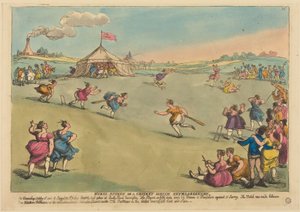 Sports ruraux ou un match de cricket hors du commun - Thomas Rowlandson