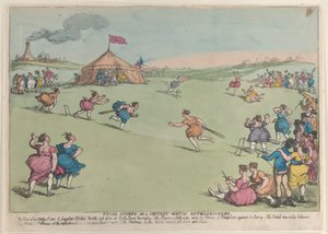 Sports ruraux ou un match de cricket extraordinaire, 10 octobre 1811 - Thomas Rowlandson
