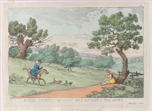 Sports ruraux, ou un vieux chasseur de taupes en pleine senteur, [1811], réimpression - Thomas Rowlandson