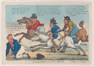 Marins à cheval, 16 mars 1811 - Thomas Rowlandson