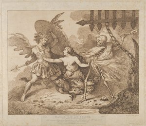 Satan, le péché et la mort, Le Paradis perdu, Livre 2 - Thomas Rowlandson