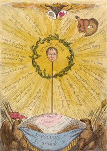 Caricature politique satirique de Napoléon