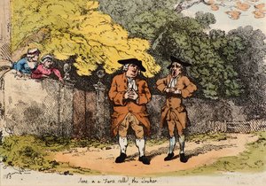 Scène dans une farce appelée le Quaker