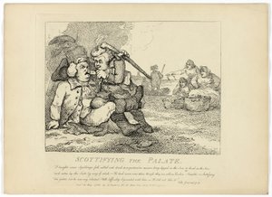 Scottifier le palais, extrait du Tour des Hébrides de Boswell - Thomas Rowlandson
