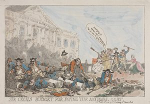 Le budget de Sir Cecil pour le remboursement de la dette publique - Thomas Rowlandson