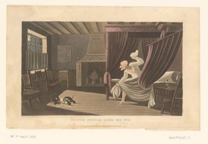 Chambre à coucher où des rats mangent la perruque du Docteur Syntax - Thomas Rowlandson