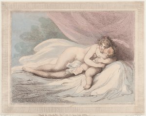 Vénus endormie câlinant un enfant