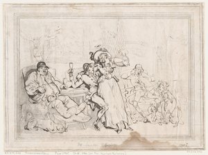 Le salon des chasseurs, ou Les chasseurs de renards se détendent - Thomas Rowlandson