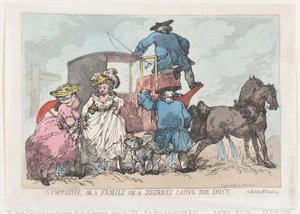 Sympathie, ou Une famille en voyage arrosant la poussière, 12 juillet 1784 - Thomas Rowlandson