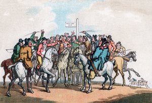 Le Poste de Pari, Humours de la chasse au renard, 1799