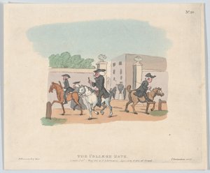 La porte du collège, 1er mai 1803 - Thomas Rowlandson