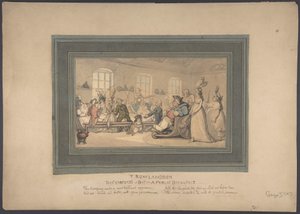 Les plaisirs du bain : un petit-déjeuner ouvert à tous - Thomas Rowlandson