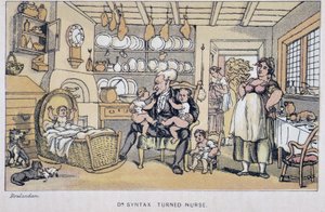 Le docteur gardant des enfants - dans "Les trois tours du docteur Syntax : à la recherche du pittoresque, de la consolation et d