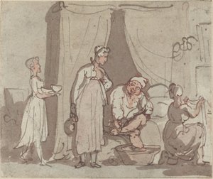 Le bain de pieds (sécher)