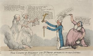 Les fantômes de Mirabeau et du docteur Price apparaissant au vieux Loyola - Thomas Rowlandson