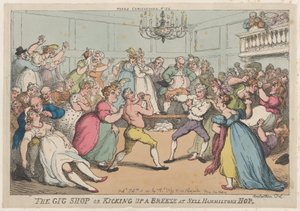 Le magasin de gig ou faire du vent chez Nell Hamiltons Hop, 16 février 1811 - Thomas Rowlandson