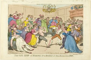 La boutique de gig ou Faire du vent chez Nell Hamiltons Hop - Thomas Rowlandson